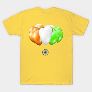 INDIAN INDEPENDENCE DAY WITH BALLONS T-Shirt